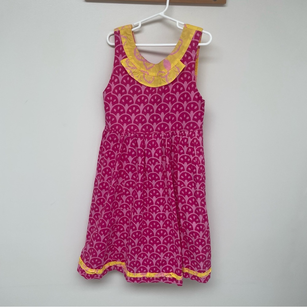 Young Colors Pink Watermelon and Yellow Lemon Dress Girl 6X